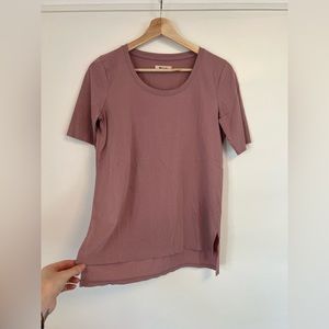 Madewell Riff Tee, Mauve Pink Purple, XS